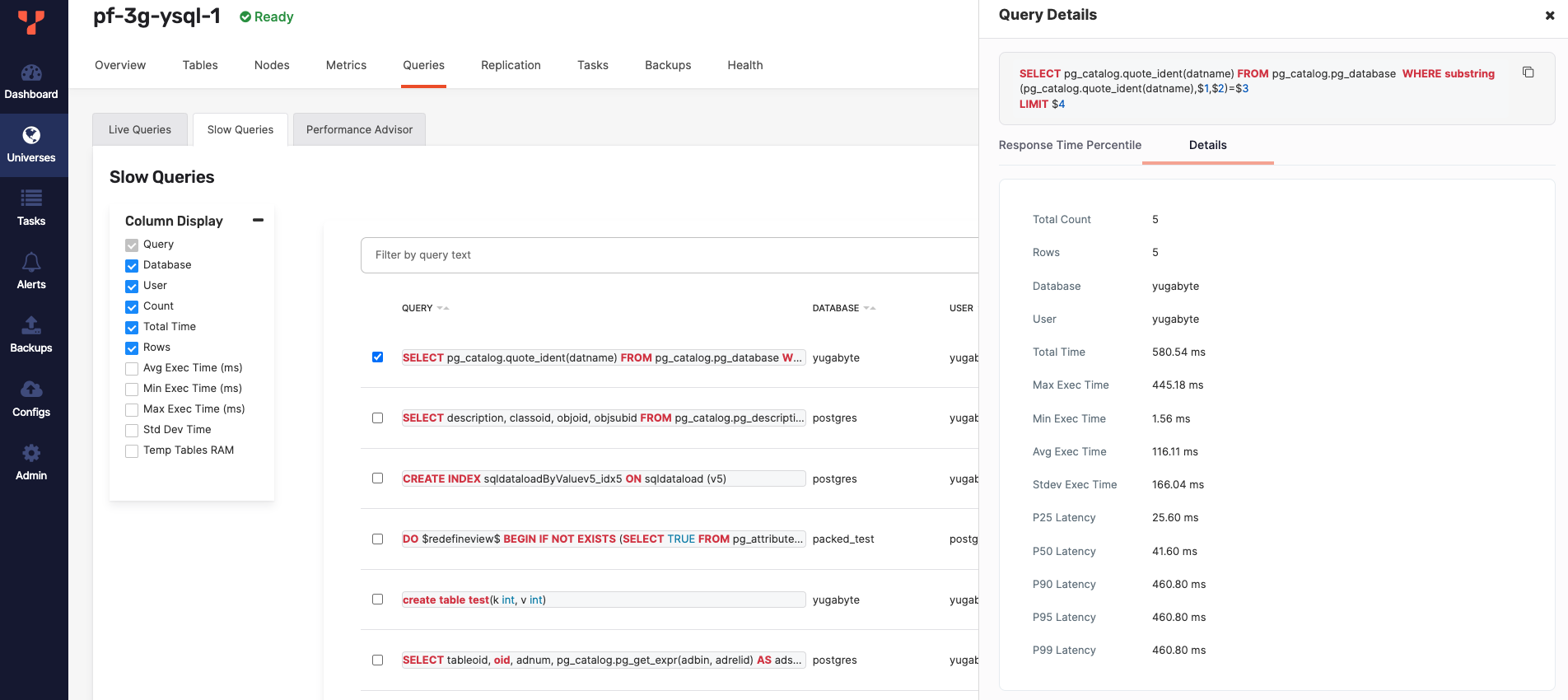 View query details View query details